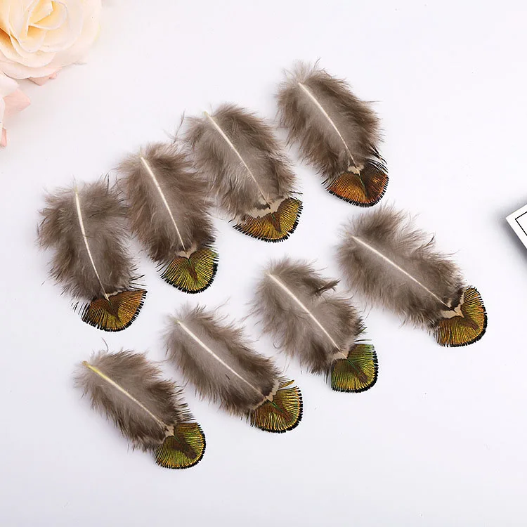 

10pcs Natural Peacock Feathers Small for Crafts Hair Accessories DIY Jewelry Plume Pheasant Feather Fly Tying Materials