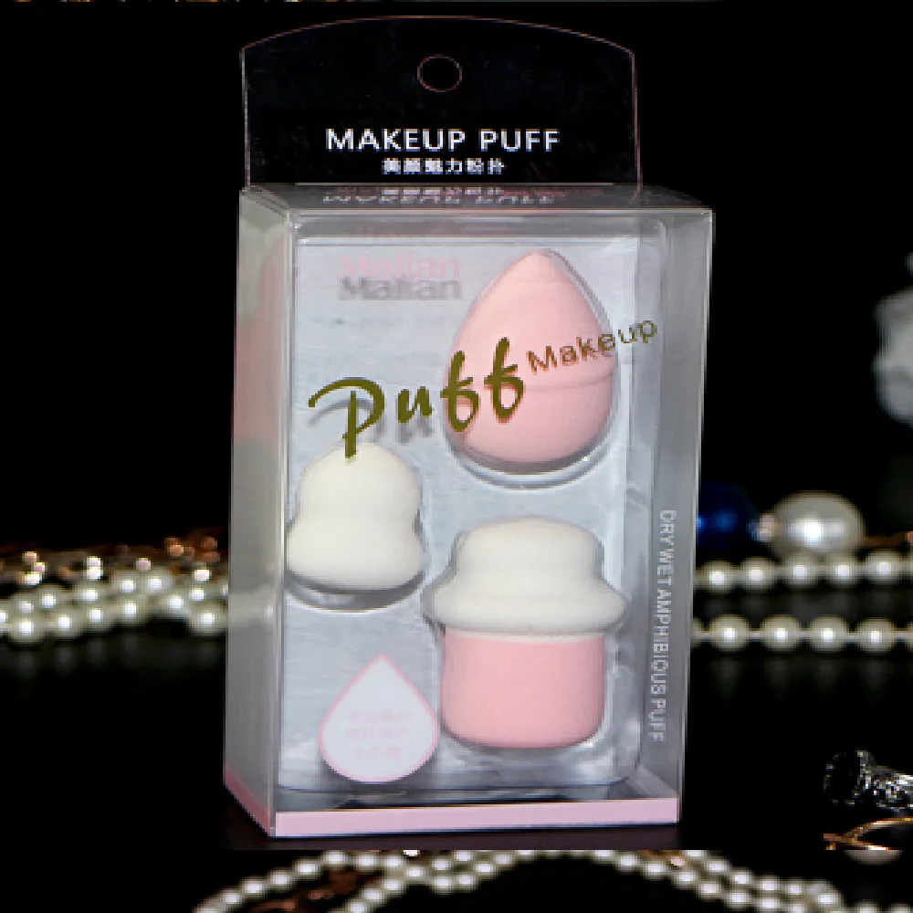 3pcs/box Makeup Foundation Cosmetic Puff Flawless Powder Smooth Sponge Esponja Maquiagem |