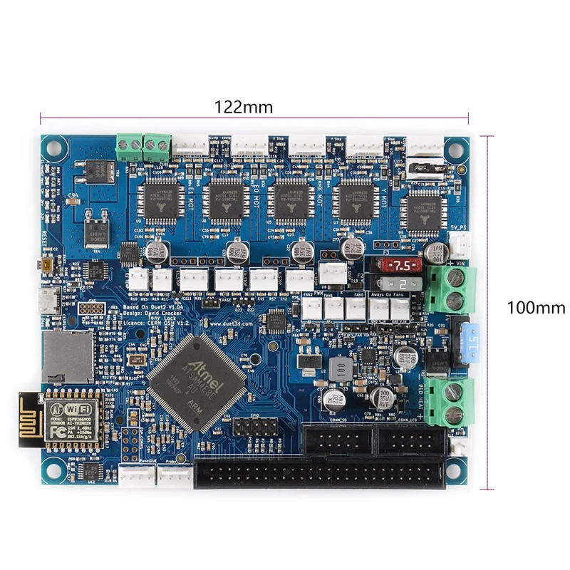 Duet 2 Wi-Fi V1.04 Клонировали 32 бит доска с 4 3 дюйма PanelDue Пресс Sn контроллер для станков