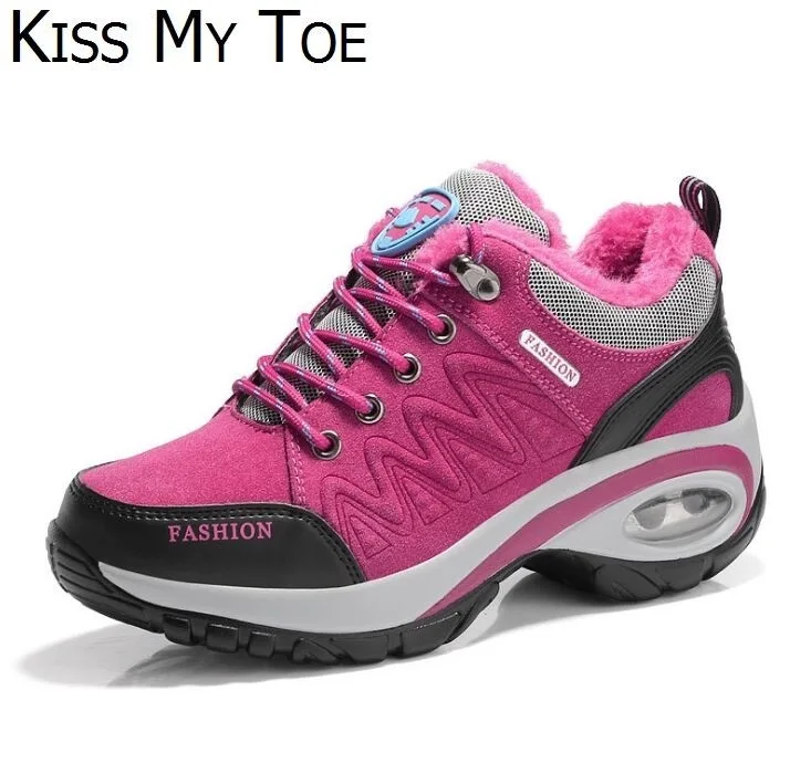 2019 г. зимние теплые замшевые повседневные женские кроссовки на танкетке с