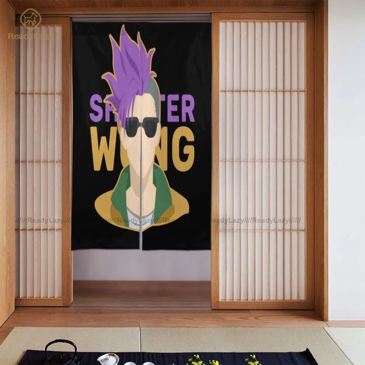 

Banana Fish Curtains Partition Vintage Door Curtain Living Room Double Curtain