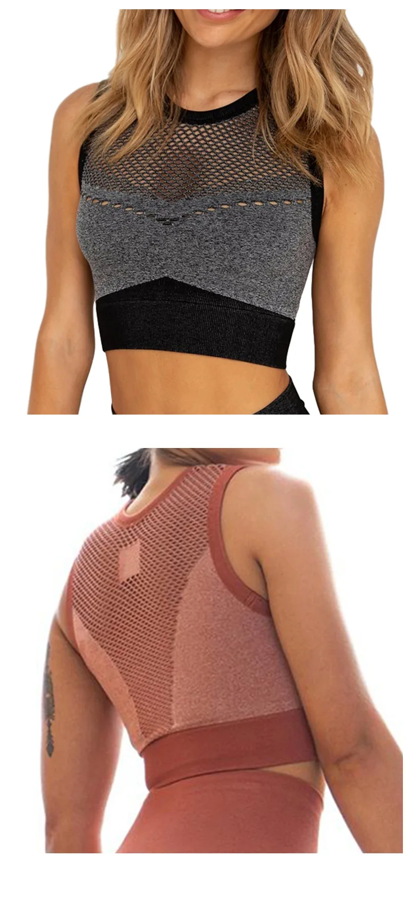 

2pcs Hollow Vest Trousers Gym Yoga Suit for Women Fitnes Suit Hollow Push Up Yoga Sets Sportwear Seamless Leggings+Sport Bra