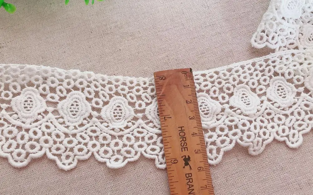 

Off White Cotton Lace Trim Retro Scalloped Lace Trim 10yards