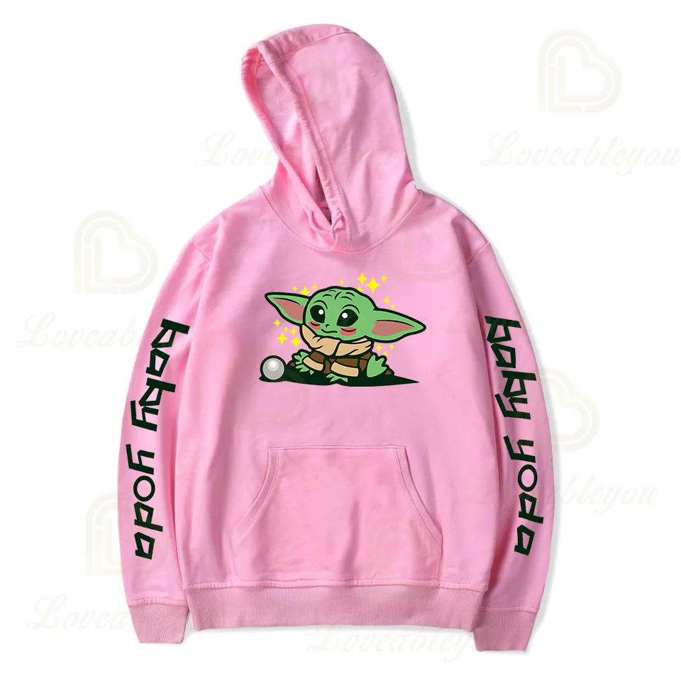 

Disney Popular Women Men Baby Yoda Sweatshirt Baby Child Pullover Children Loose Creative The Mandalorian Hoodie Hipster