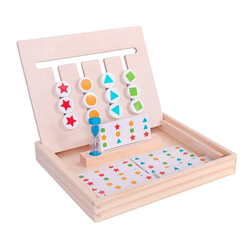 

Montessori Education Wooden Toys Four Color Matching Game Early Children Kids Preschool Training Learning Building Blocks