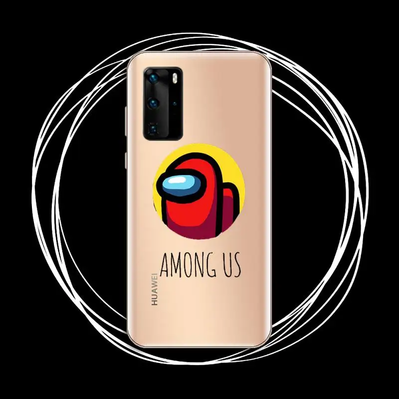 

hot game among us Phone Case Transparent for Huawei P20 P30 P40 honor 8 10i P smart 2019 Samsung A71 A21S S10 20 plus
