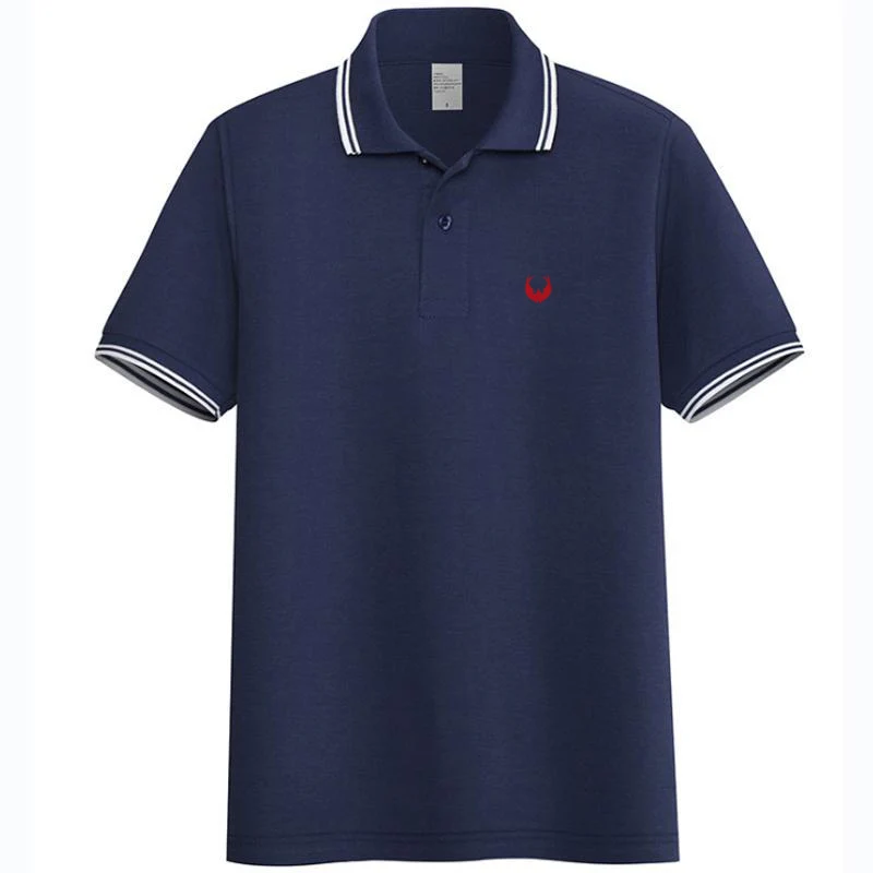 Рубашка-поло мужская с воротником Повседневная модная сорочка короткими