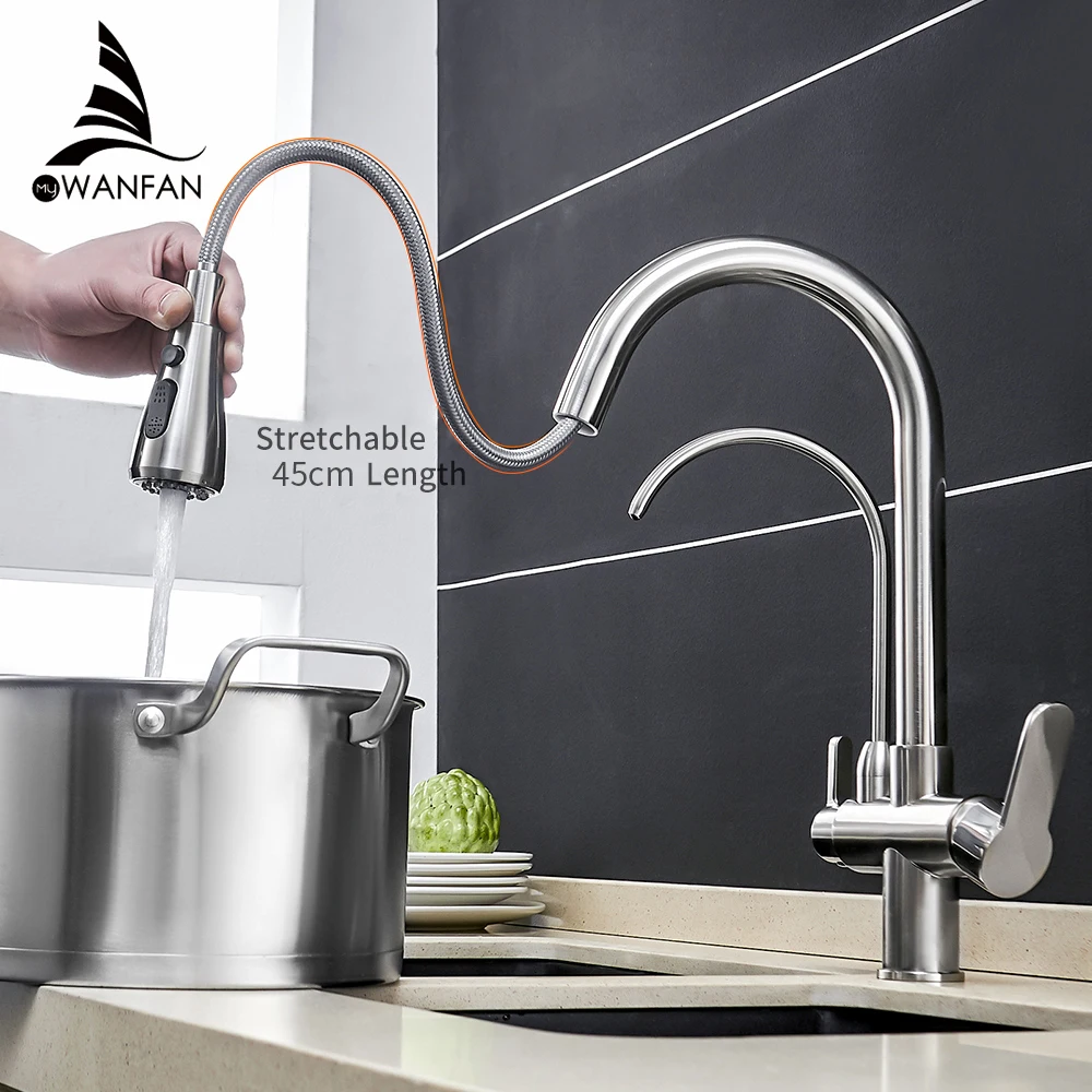 

Kitchen Faucets torneira para cozinha de parede Crane For Kitchen Water Filter Tap Three Ways Sink Mixer Kitchen Faucet DG266009