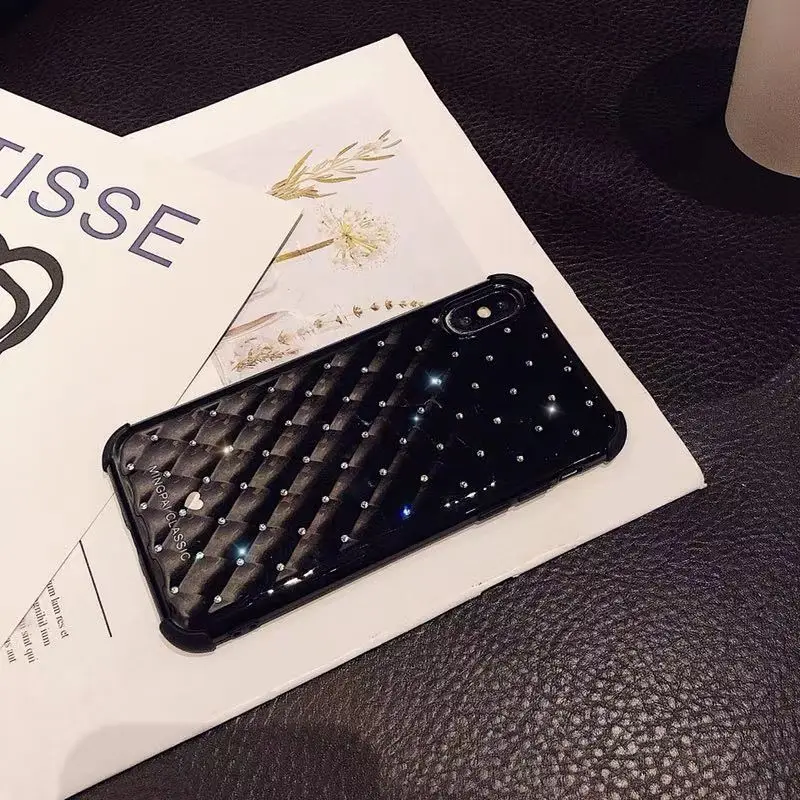 Модный чехол с драгоценными камнями для телефона, чехол для iPhone X XS XR XS Max 8 7 6 6S Plus, прозрачная защитная задняя крышка ТПУ чехол