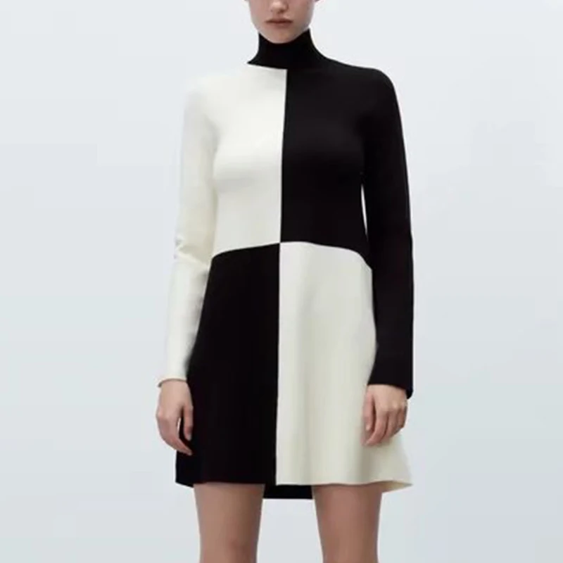 

Женское трикотажное платье с длинным рукавом, BB4485