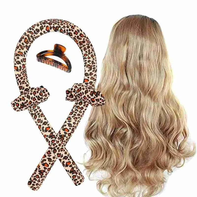 Heatless Curling Rod Headband Lazy Curling Ribbon Make Hair Curly hair rollers curlers  flexi rods  wave formers images - 6