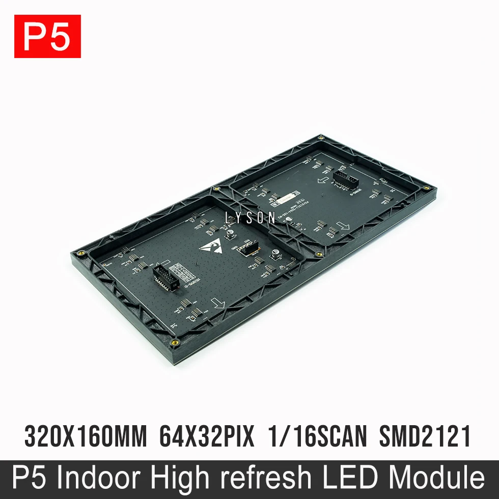 64x32 Пиксели 320x160 мм черный светодиодный светильник P5 Крытый SMD2121 полный Цвет