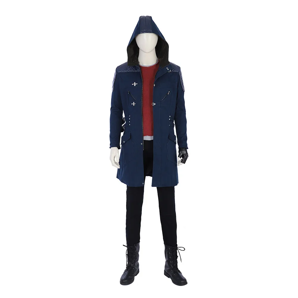 Full set with shoes Игра Nero, для косплея костюм чехлы для телефонов Nero синий плащ-Тренч Куртки для взрослых Для мужчин Хэллоуин Карнавальный Наряд полный набор все размеры COSPLAYONSEN Сделано - Цвет: Full set with shoes