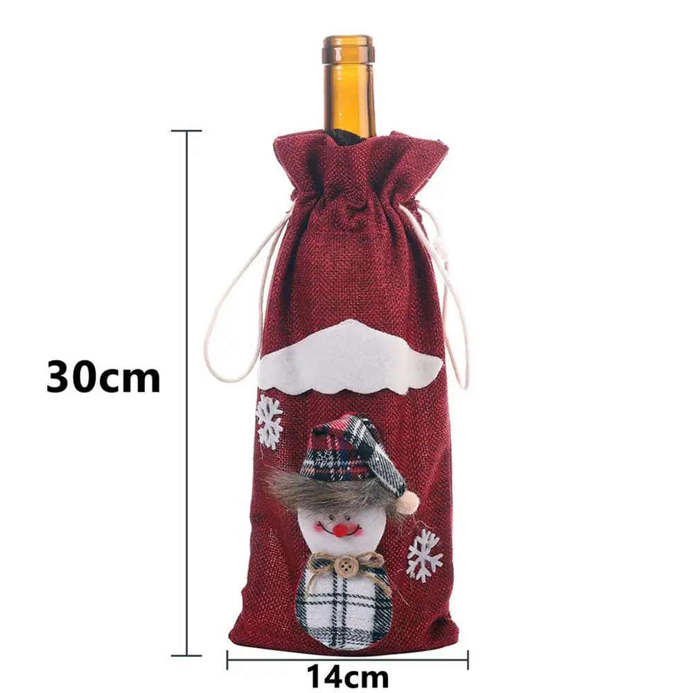 Wine Holder 4 Taoup 1 шт. мультяшная Рождественская Подарочная коробка Упаковка металлические рождественские украшения Декор для дома Noel Navidad Санта Клаус рождественские Вечерние - Цвет: Wine Holder 4