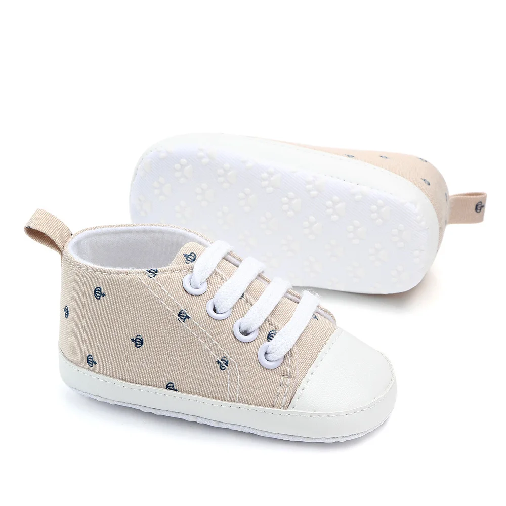 

0-18 Months Baby Casual Anti-skid Canvas Shoes Low-top Non-slip Soft-sole First Walkers for Newborn Infant Toddler