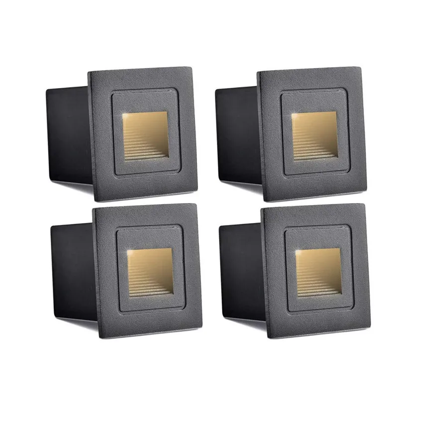 Водонепроницаемый светодиодный светильник для лестницы 3 Вт/1 Вт встраиваемый