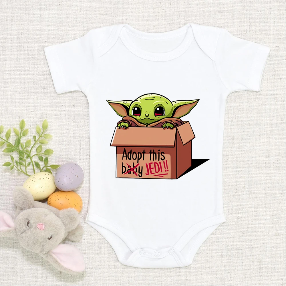 

Mandalorian Boy And Girl Clothes Newborn Jumpsuit Tees Kids Hip-Hop Fun Summer Casual Outfit Star Wars Baby Yodas Cute Romper