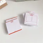 Блокнот для заметок с красными вишенками, 50 листов, кавайная простая бумага для заметок, планировщик, наклейки для списка дел, креативные школьные принадлежности, Канцтовары