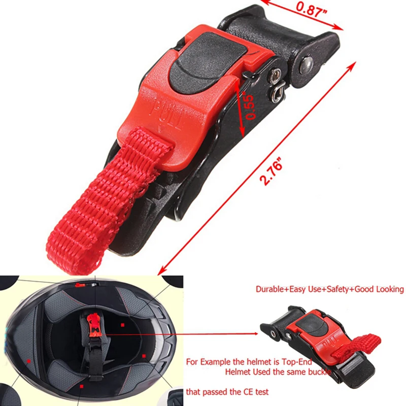 Motorcycle ATV full face Helmet Chin Strap Speed Sewing Clip 9 Step Quick Release Buckle Moto helmet Accesorios | Автомобили и