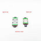 Высокое качество 2 шт. MGN9H или MGN9C блок для MGN9 MR9 9 мм линейная направляющая 9 мм линейная рельсовая дорога длинная линейная перевозка для частей CNC