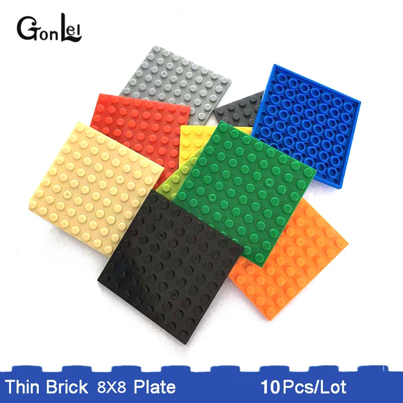 10 шт./лот 8X8 строительные блоки части DIY творческие игрушки для детей совместимы с