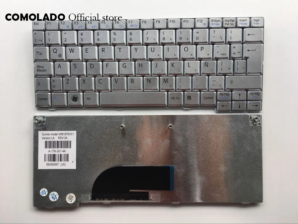 Латиноамериканская Серебряная клавиатура для ноутбука Sony Vaio VPC M VPCM12 VPCM120AL M12 M13 LA