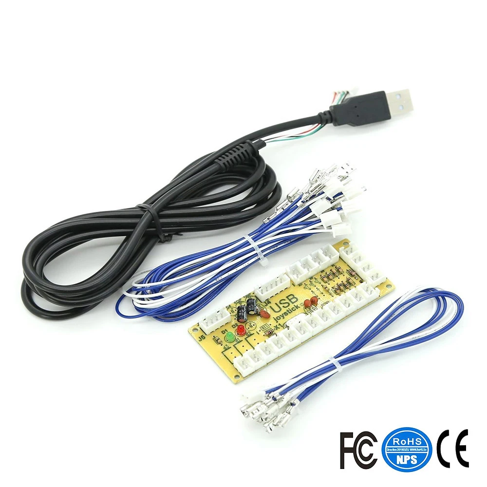 Аркадная кнопка и джойстик DIY KIT для 2 игроков PC PS/3 в 1 к аркадный Joystck интерфейс USB