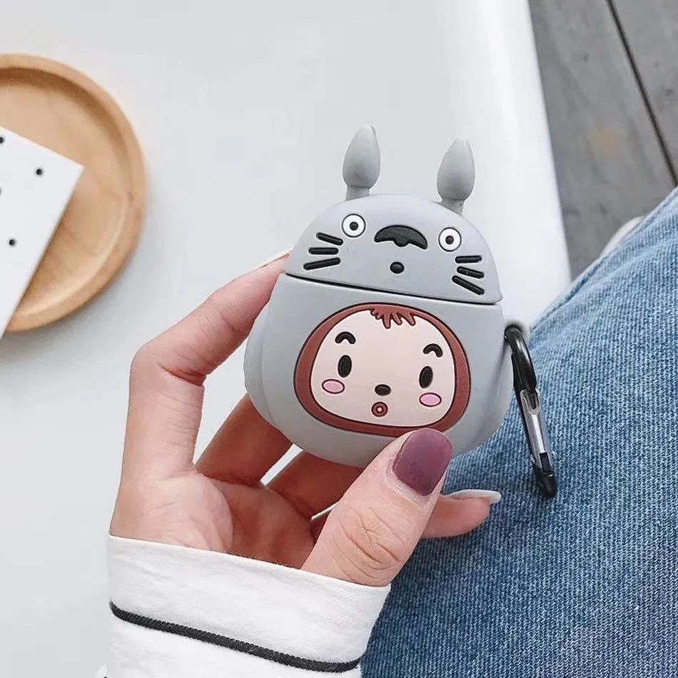 478 3D чехол для наушников для Airpods 2 чехол силиконовый чехол для наушников с изображением креветок из мультфильма для Apple Air pods 1 чехол для Earpods брелок для ключей - Цвет: 478