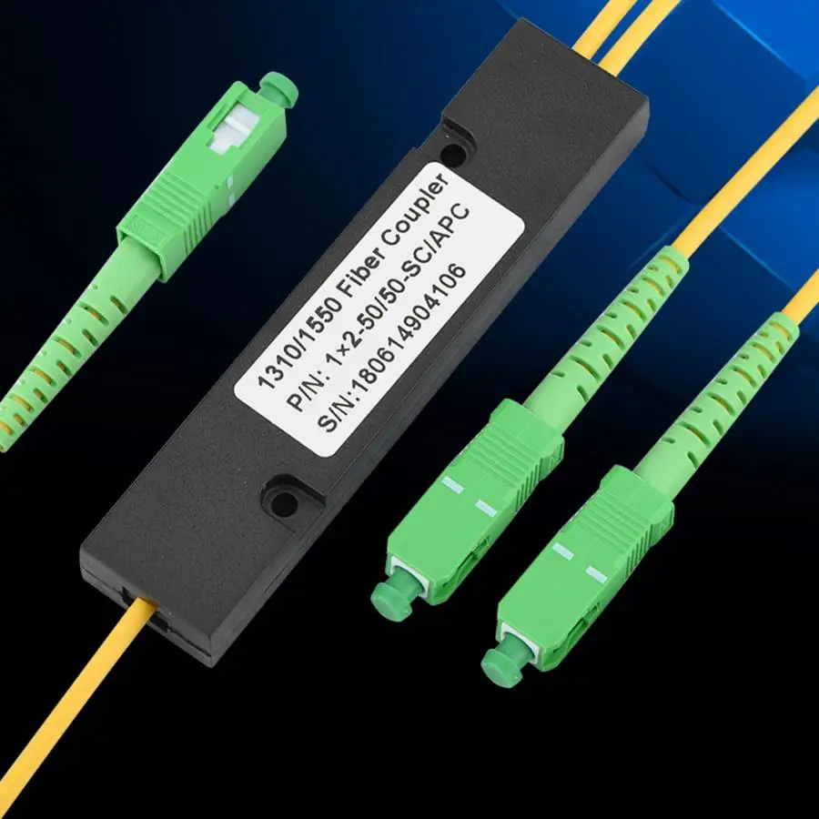 SC APC 1X2 PLC одномодовый волоконно-оптический сплиттер SC/UPC PCL волоконные косички |