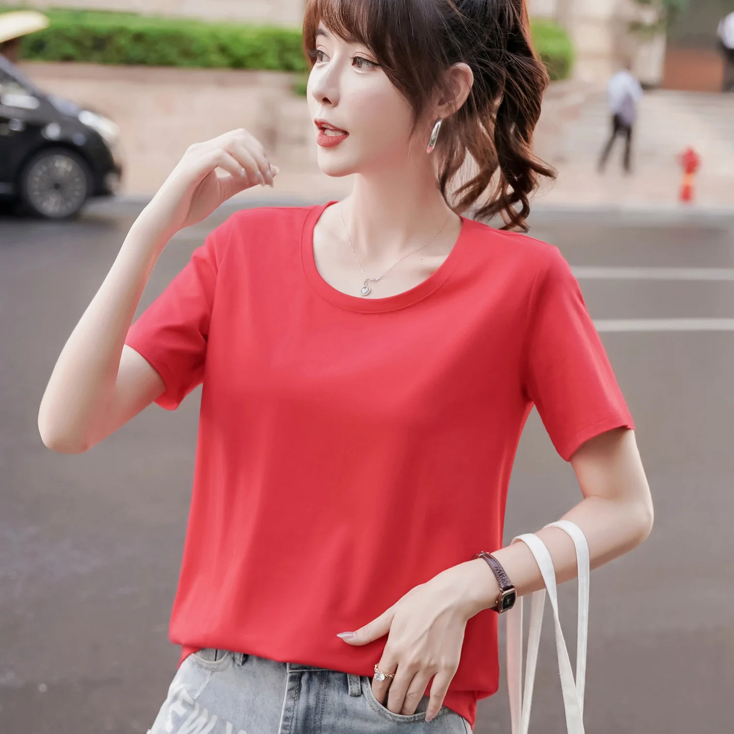 

2020 Summer Fashion T Shirt Women black Woman Tshirt