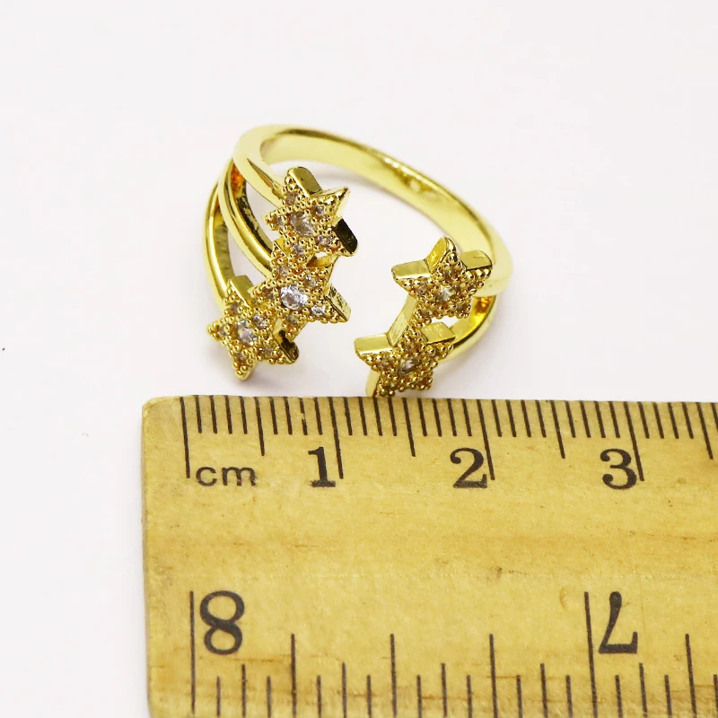 

10 Pcs Metal Gold color Open rings layer star rings Star jewelry Rings jewelry rings Gift for women jewelry Gift 51348