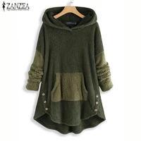 zanzea women hoodies sweatshirt winter long sleeve h fluffy jumper pull femme autumn hooded fleece pullover blusas