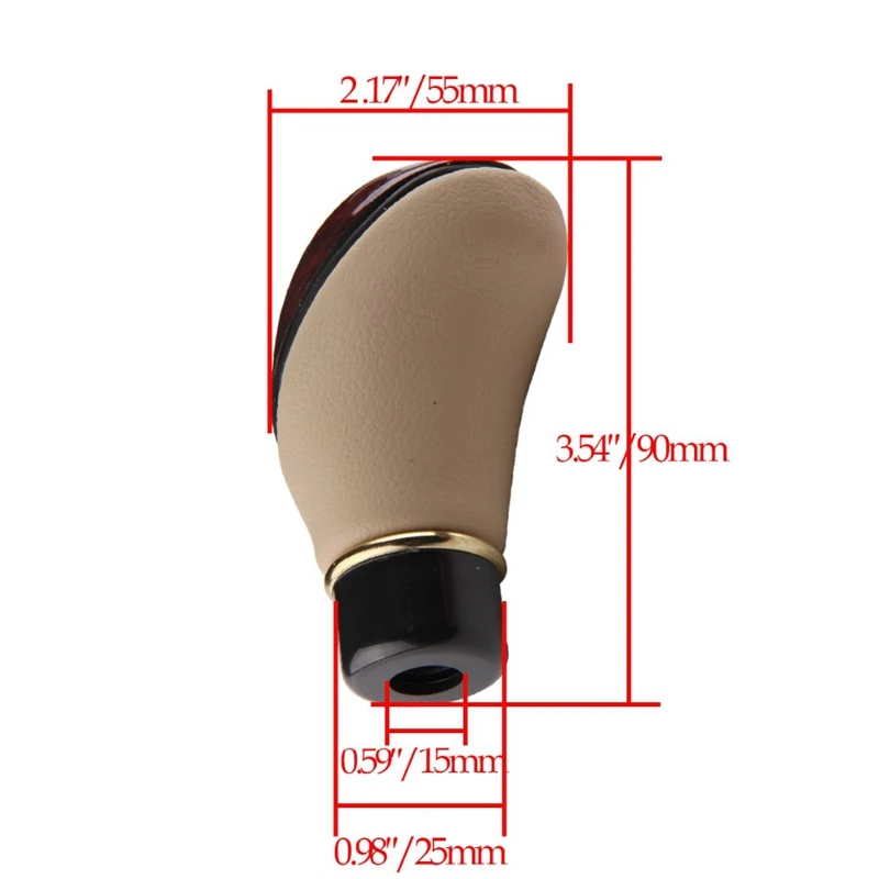 

Car Gear Stick Shifter Lever Knob PU Handle Cover for BMW- 5/6/7 Series X3 X4 X5 X6 Leather