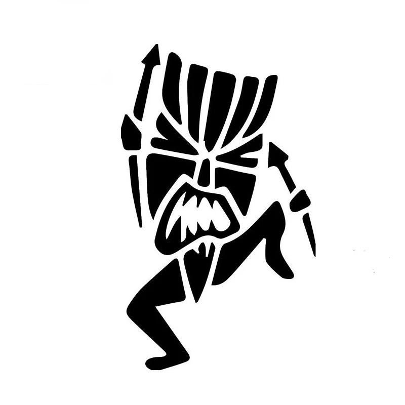 

Car Accessories Tiki Man Hawaii Funny Car Sticker for Truck Window Bumper Auto SUV Door Vinyl Decal 13cm X 10.4cm