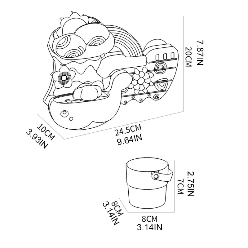 

Whale Shower Spin Suction Bath Preschool Baby Bathtub Water Toys for Kids Bathing in Hot Summer