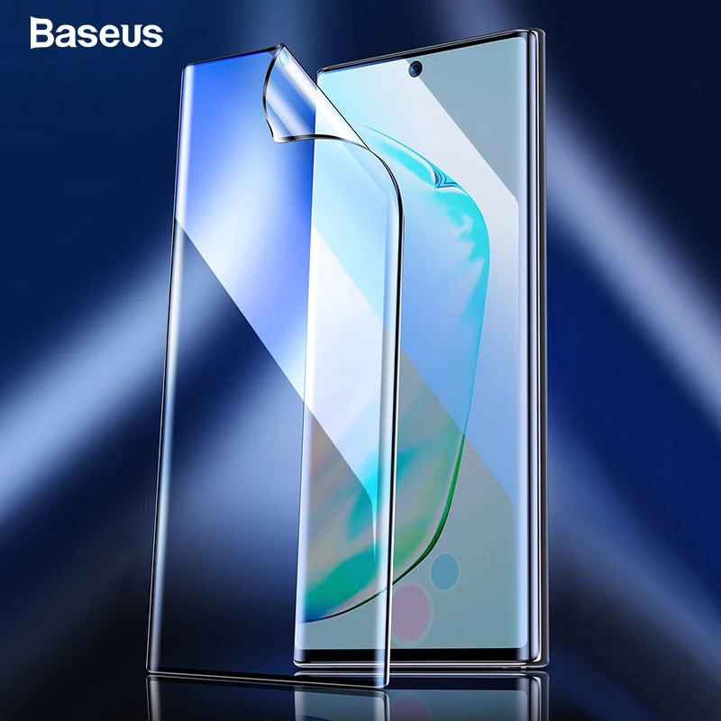 Baseus 2 шт 0,15 мм протектор экрана для samsung Galaxy Note 10 Plus ПЭТ плёнка полностью покрывающая Передняя защитная пленка для Note 10 стекло