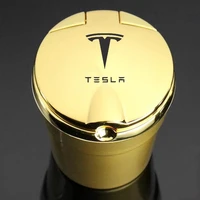 cleansing oil collection cup for tesla s x car ashtray with led personality and creativity with logo car ashtray ash collector