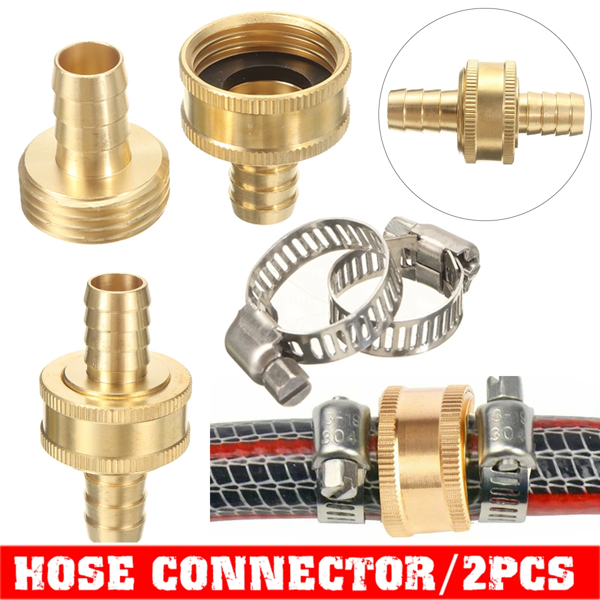 

Набор для полива и Орошения садовых шлангов, латунный коннектор 1/2 дюйма, папа/мама, металлические аксессуары