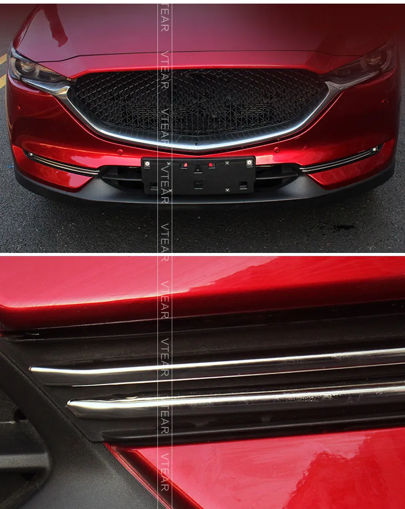 Vtear для Mazda CX-5 CX5 мазда сх5, аксессуары для автомобиля, передний противотуманный светильник, отделка полосок, декоративная крышка, внешний АБС-хром, Стайлинг, автотовары,противотуманные фары