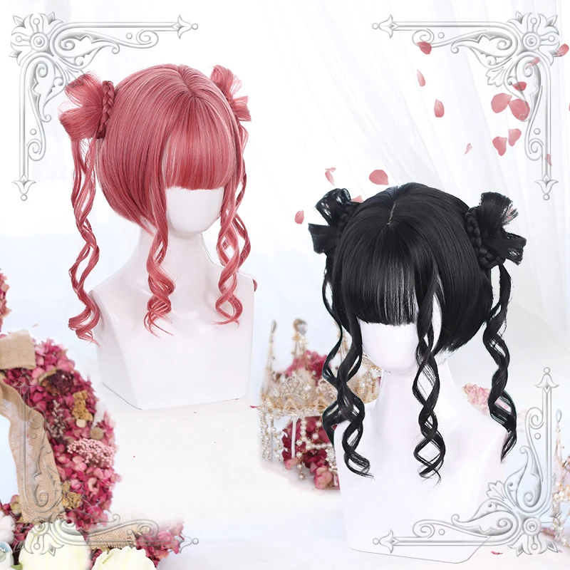 Высокое качество Лолита пучки ежедневное милое девушки красный и черный