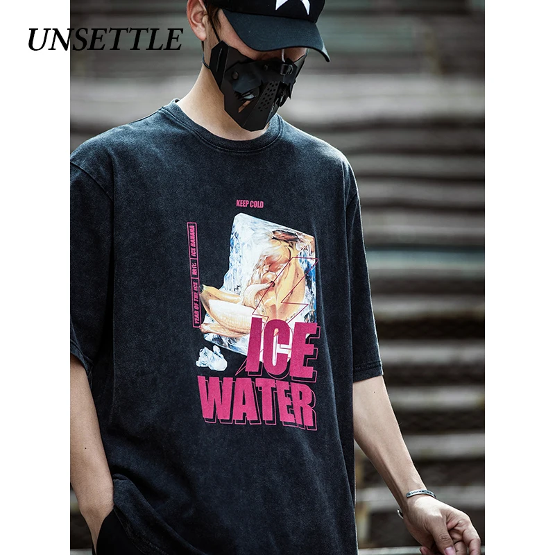 UNSETTLE 2020SS Harajuku футболки летние мужские/женские хип хоп Забавные с принтом ледяной