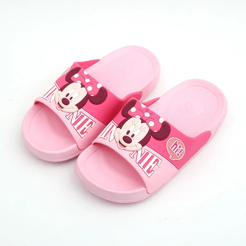 

Disney children shoes Mickey Mouse Minnie cartoon boys and girls baby cute home bathroom non-slip comfortable slippers for kids