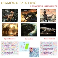 animals diamond painting primitive dinosaurs 5d diy cross stitch rhinestones square or round diamond home rooms wall decoration