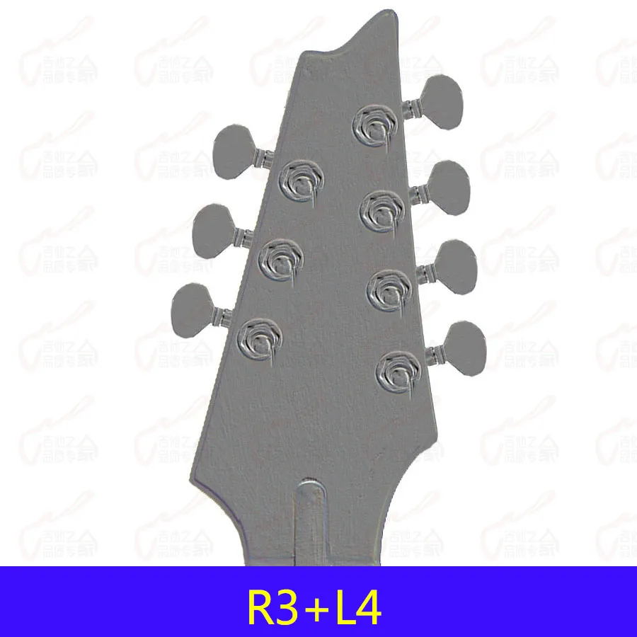 R3 and L4 One Set 6/7/8 строк без фиксирующий винт гитарные Колки тюнеры Chrome(#0746) Сделано в Тайване - Цвет: R3 and L4 One Set