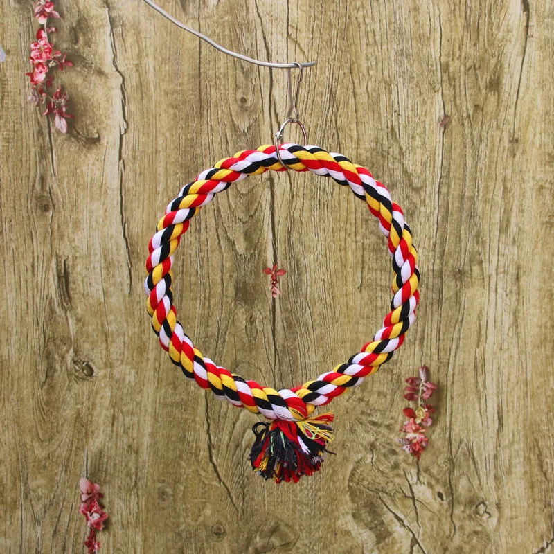 Игрушки для домашних животных игрушки птиц Круглый Круг кольца скалолазания