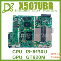 kefu x507ubr motherboard for asus x507u x507ub x507ubr x507ura y5000ub laptop motherboard with i3 8130u cpu gt920m 100 working