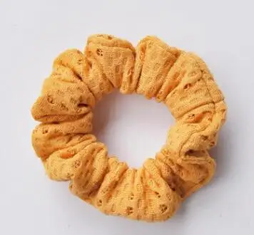 Middle Orange Новое поступление, модные летние женские резинки для волос, хлопковые кружевные резинки для волос, резинки для волос для девушек, аксессуары для волос, держатель для конского хвоста - Цвет: Middle Orange
