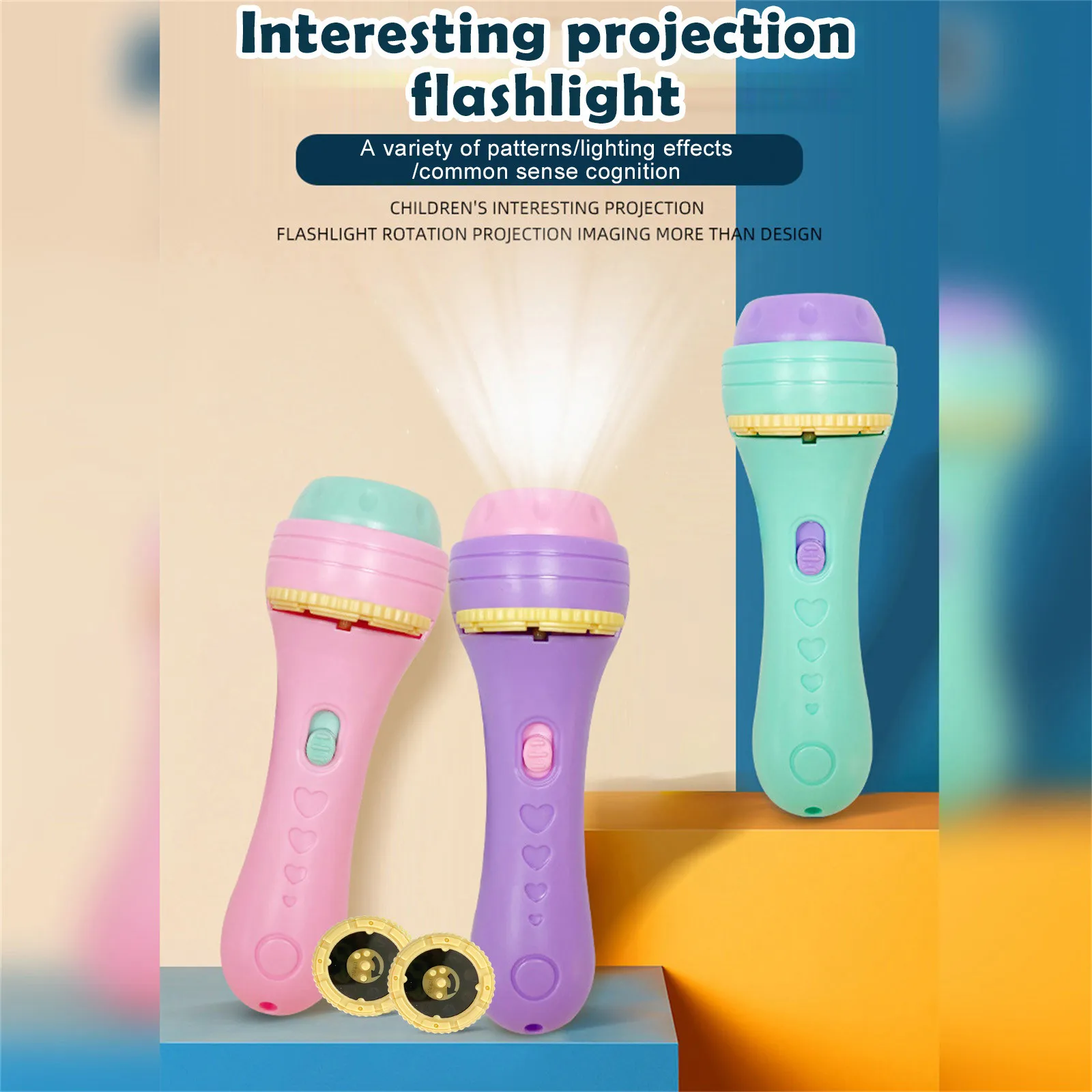 

Children's Projection Flashlight Early Education Cognitive Pattern And Halloween Baby Sleep Soothing Glowing Lights Luminous Toy