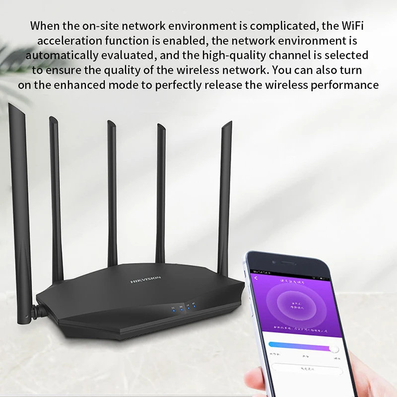 HIKVISION DS-3WR12-E AC1200M Беспроводной Wi-Fi роутер с 2 4G/5 8G антенна высоким коэффициентом