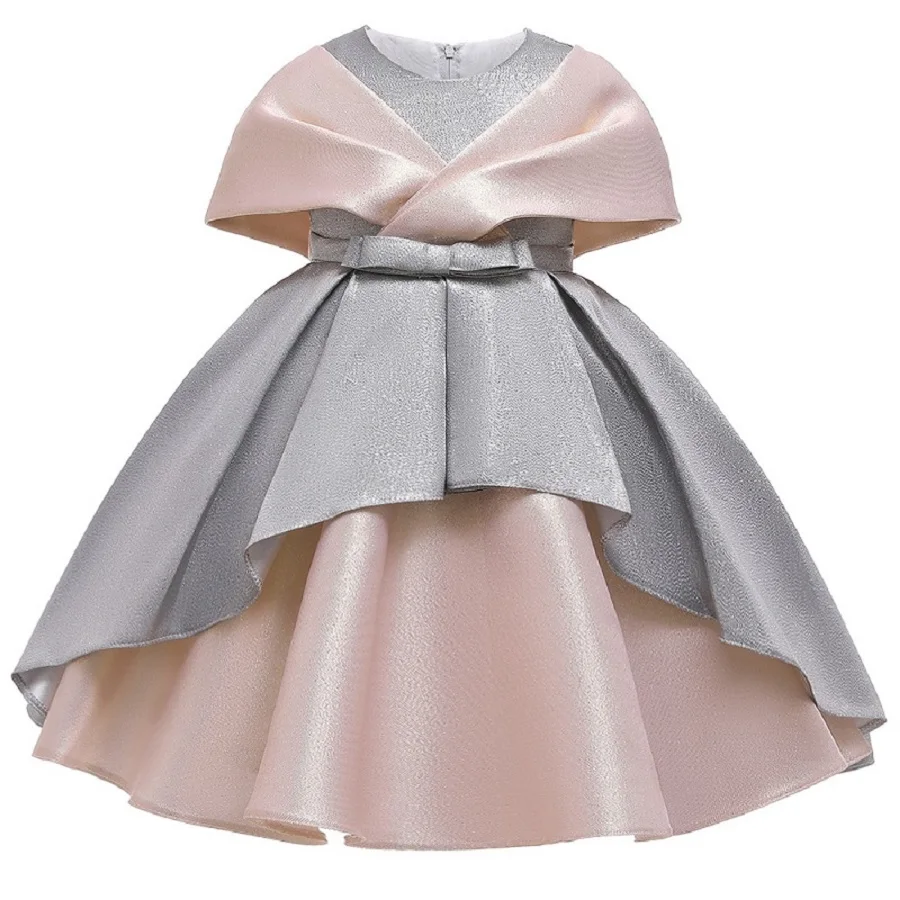 New girls' wedding party two pieces of patchwork puffy dress Princess flower children's holy feast GOLD SEQUIN | Свадьбы и